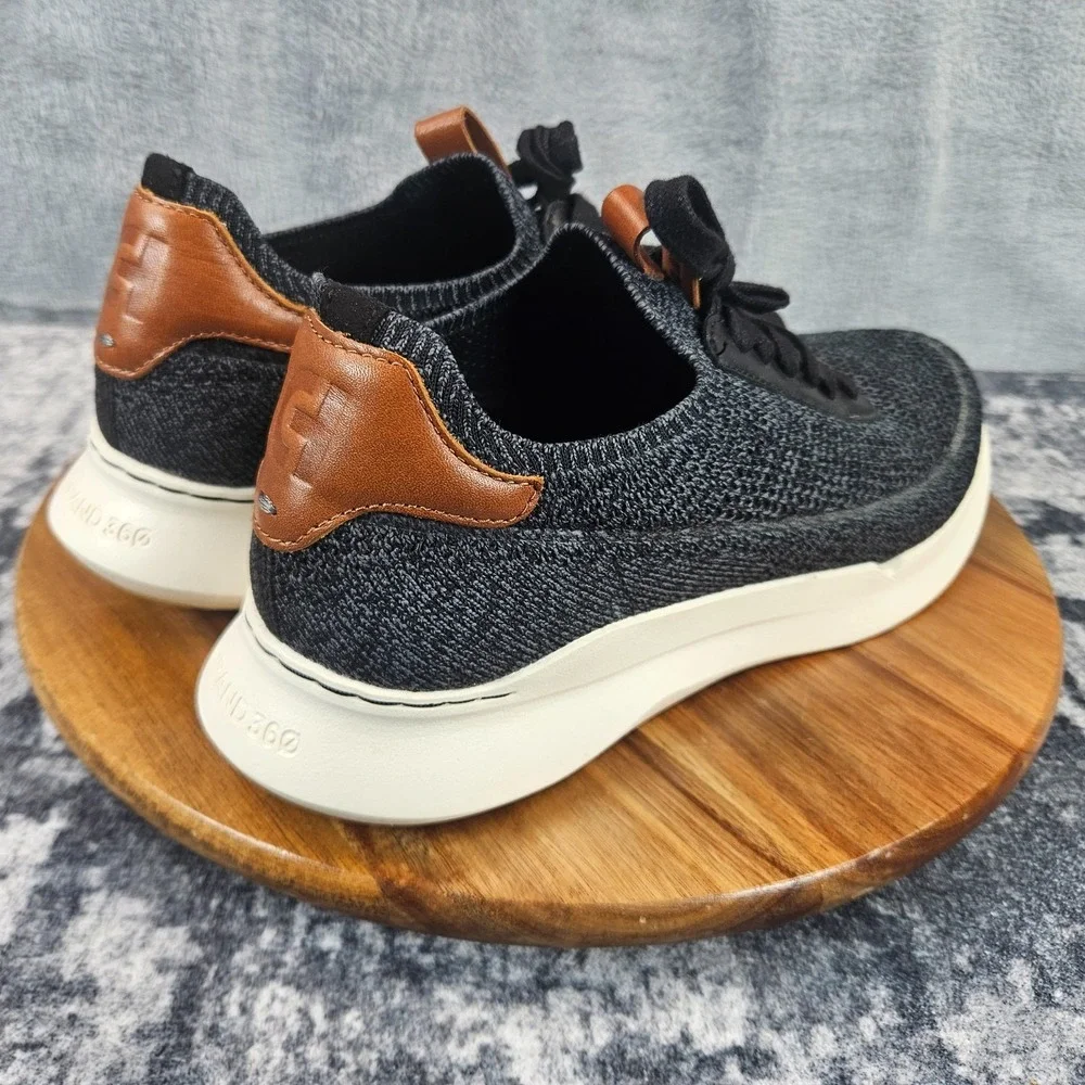 Cole Haan Grand 360 Knit Sneakers Men's 9.5 M Black British Tan Casual C40485